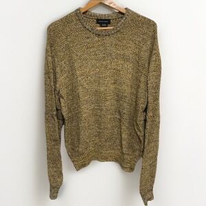 Cotton On Garments Sweater XL Marled‎ Mustard Yellow Textured Crewneck Knit Top